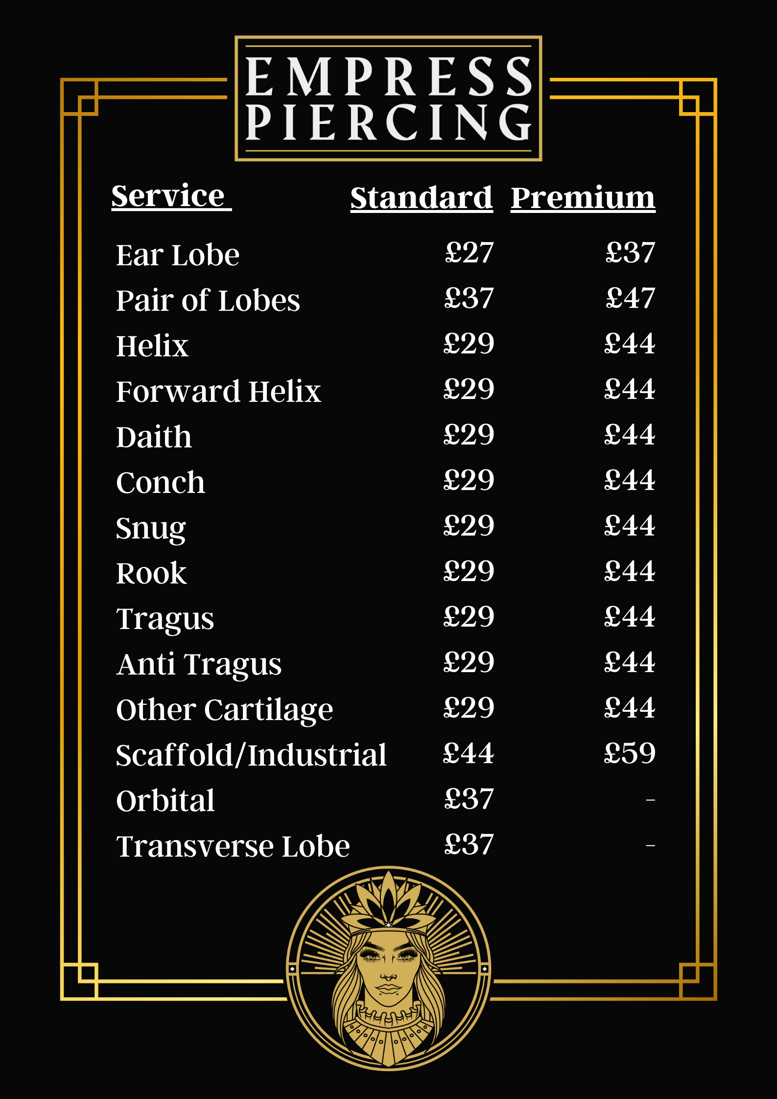 Ear Piercing Empress Piercing