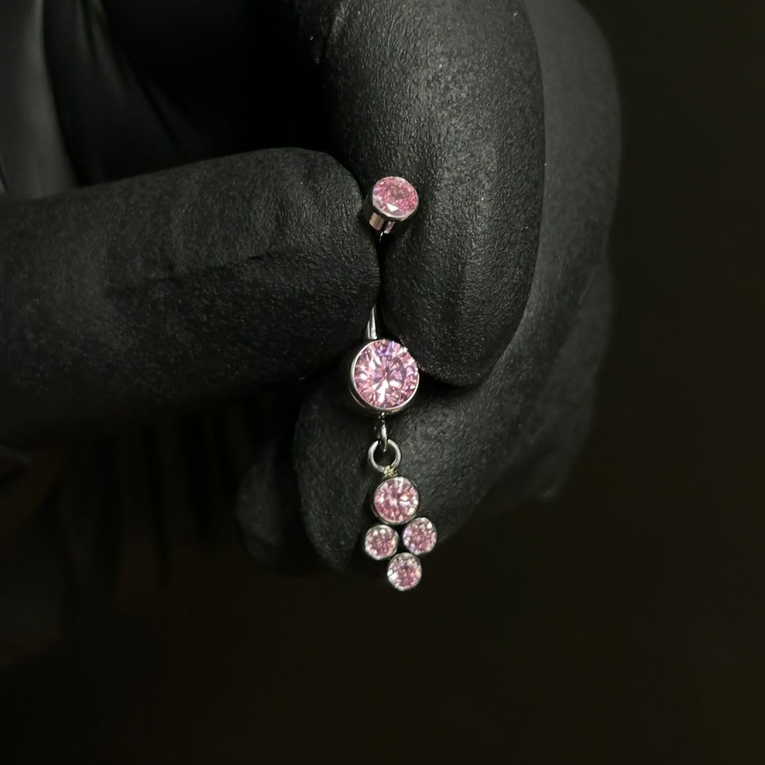 4 Gem Dangle Navel