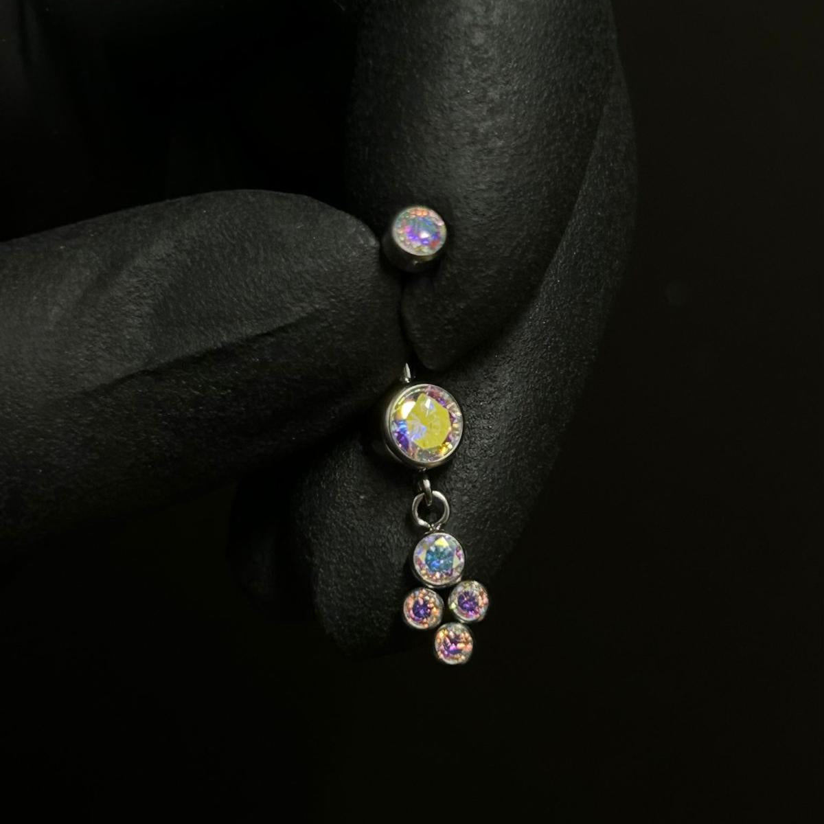4 Gem Dangle Navel